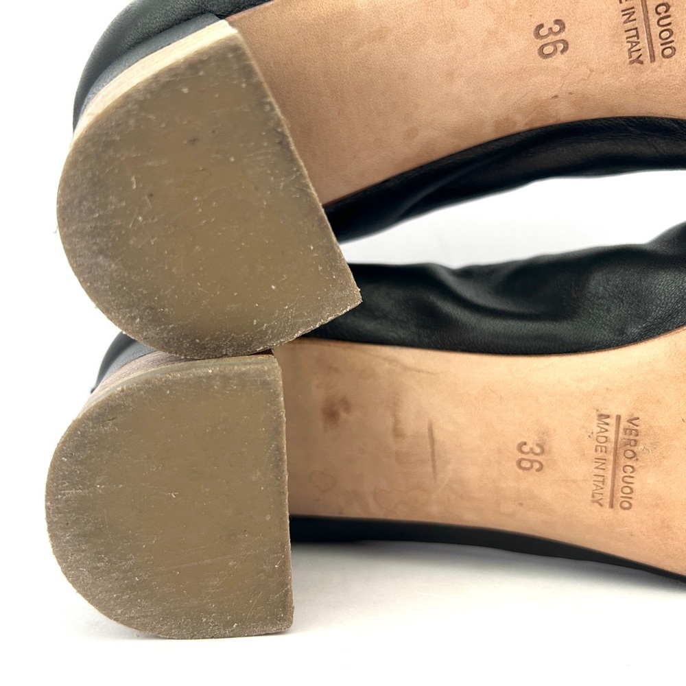 AGL Cap Toe Pump Black Spirit Patent Leather Block Heel Women's Size EU 36 US 6 - Picture 13 of 13